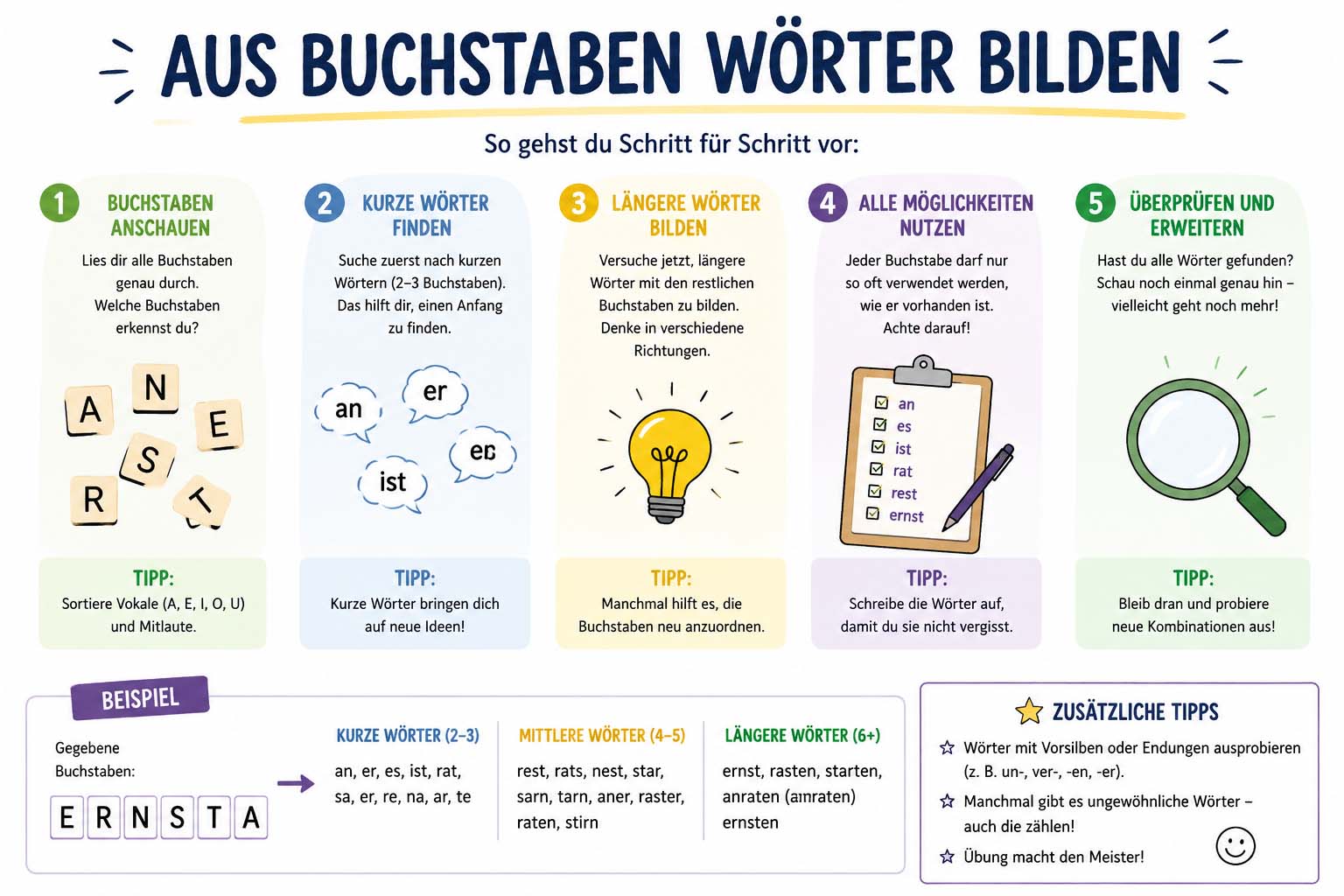 aus buchstaben wörter bilden