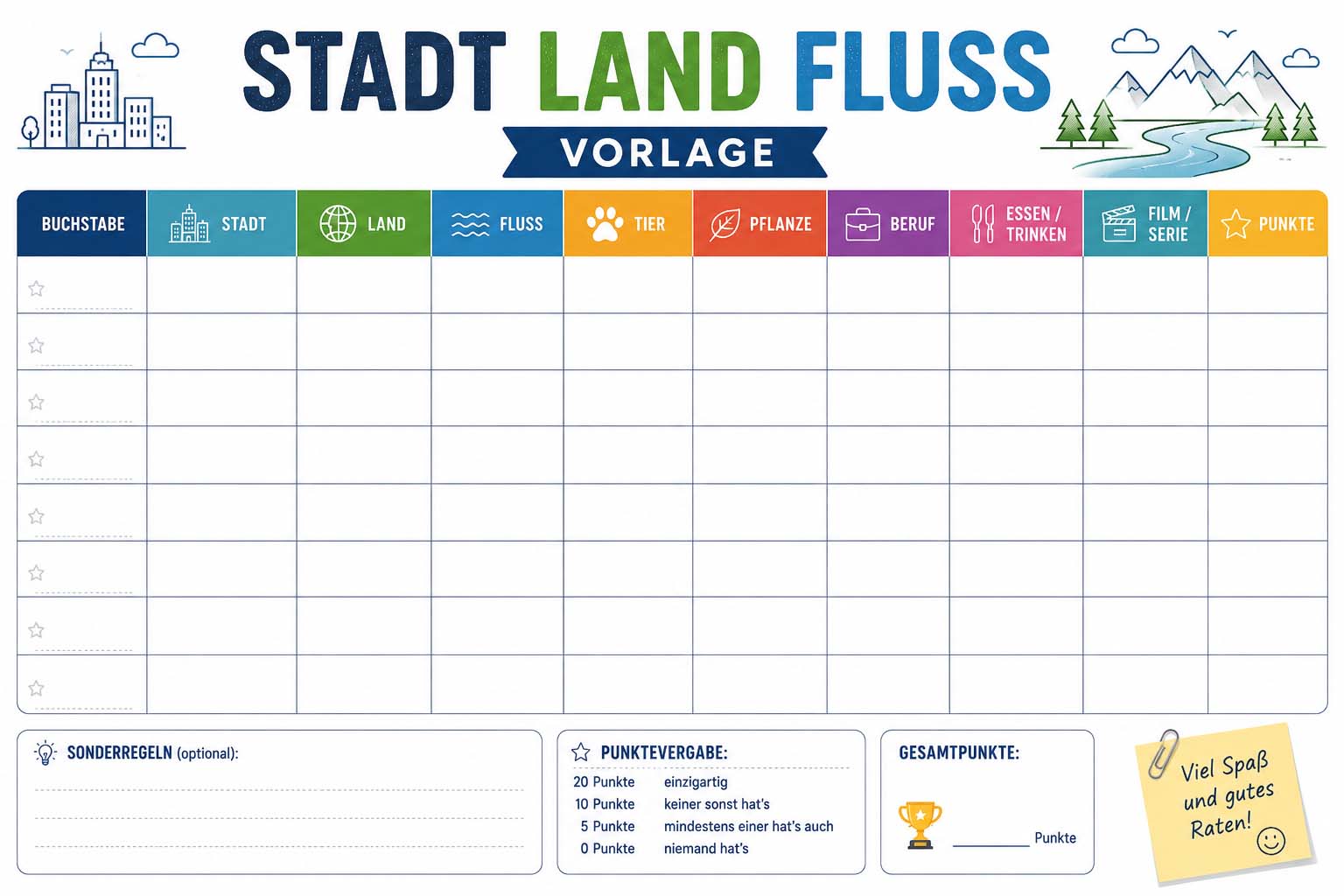 stadt land fluss vorlage