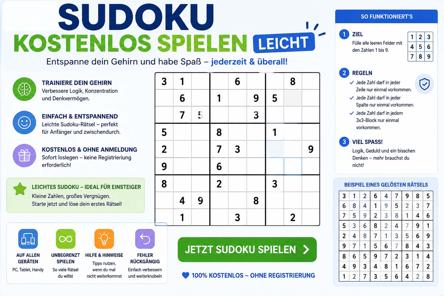 sudoku kostenlos spielen leicht
