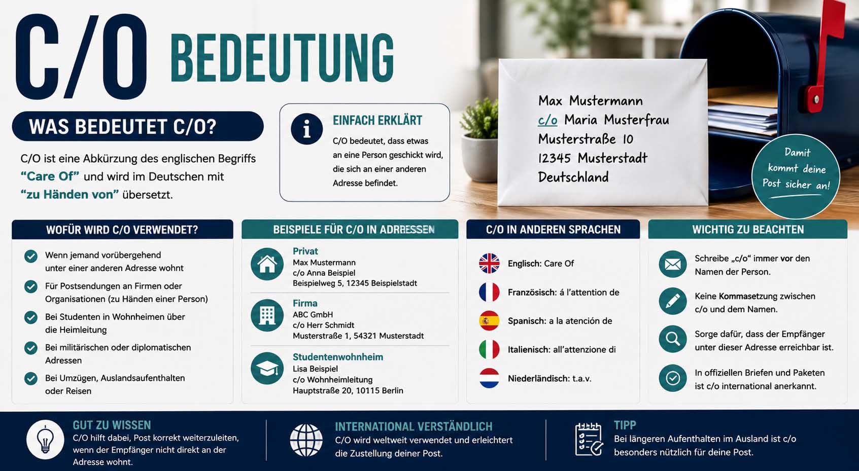 c/o bedeutung