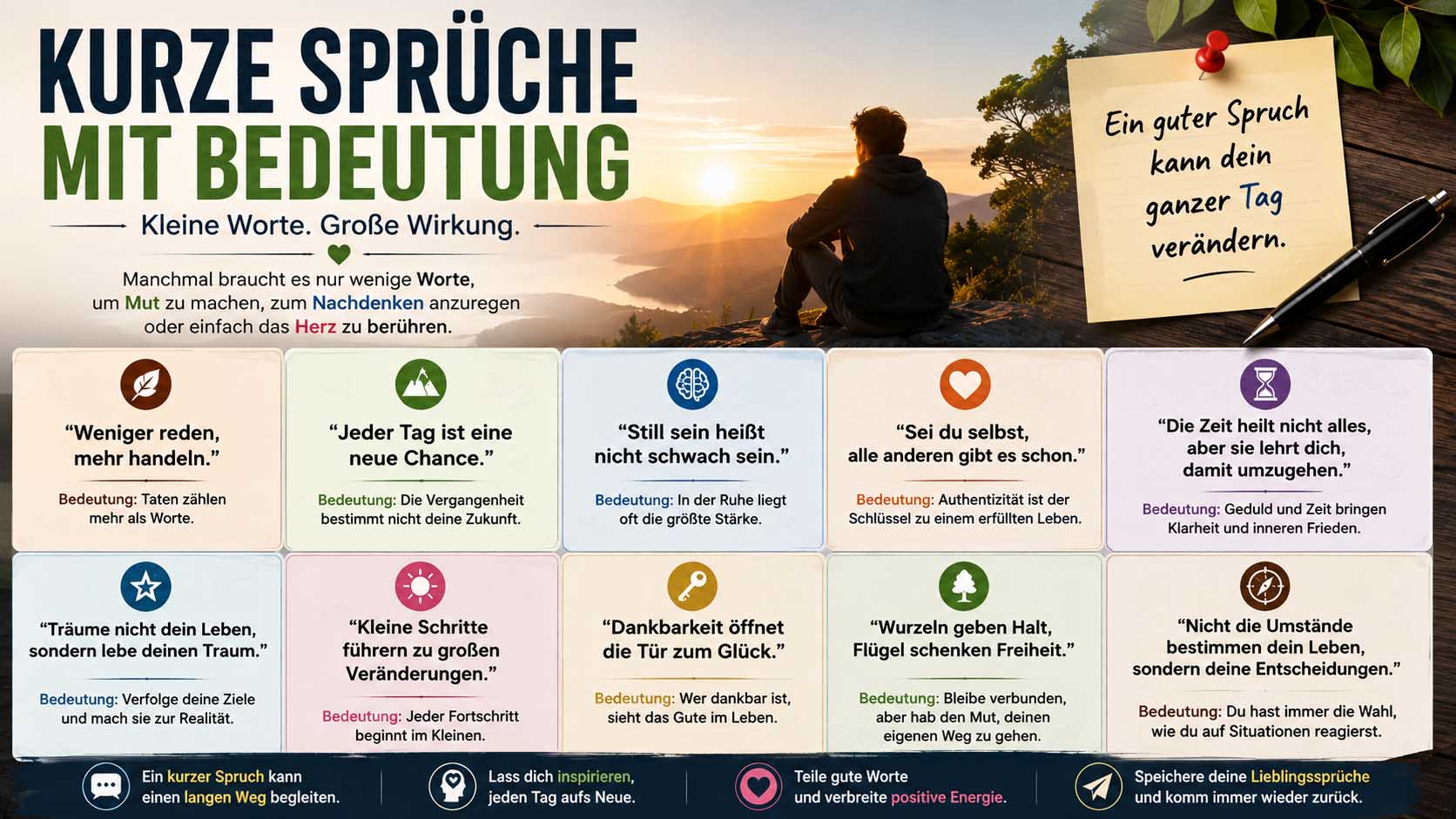 kurze sprüche mit bedeutung