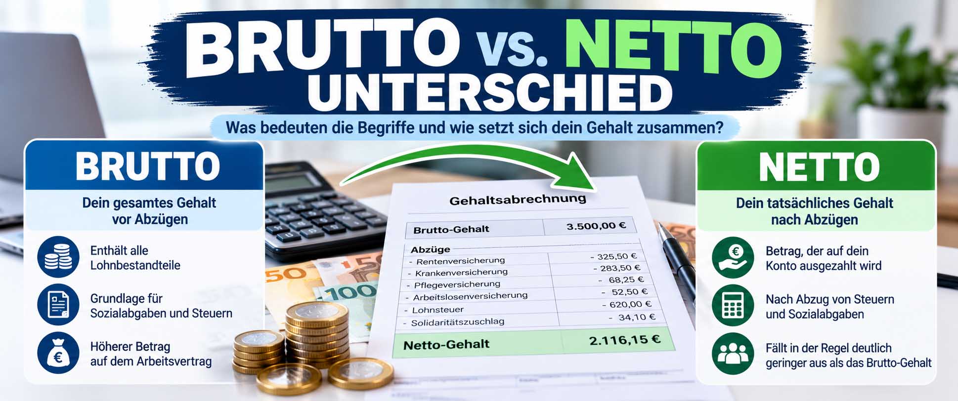 brutto netto unterschied